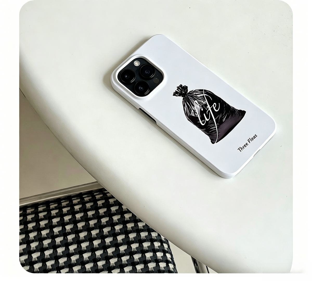 Abstract Modern Art "Life" Trash Bag Phone Case Double-layer Film Print