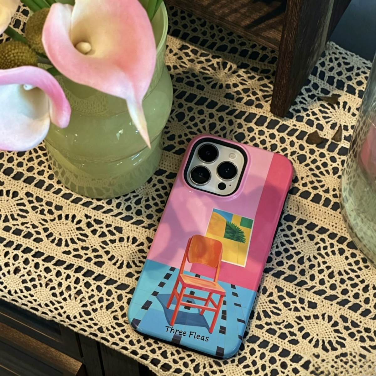 Artistic Gallery Chair Phone Case Double-layer Film Print