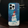 Artistic Winter Snowman Phone Case Double-layer Film Print