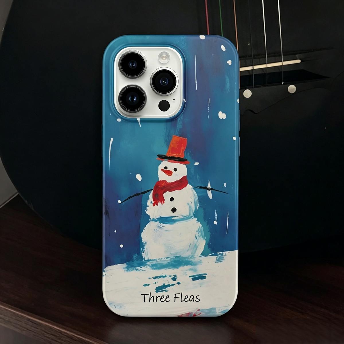 Artistic Winter Snowman Phone Case Double-layer Film Print