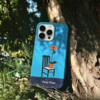Artistic Chair with A Potted Flower Phone Case Double-layer Film Print