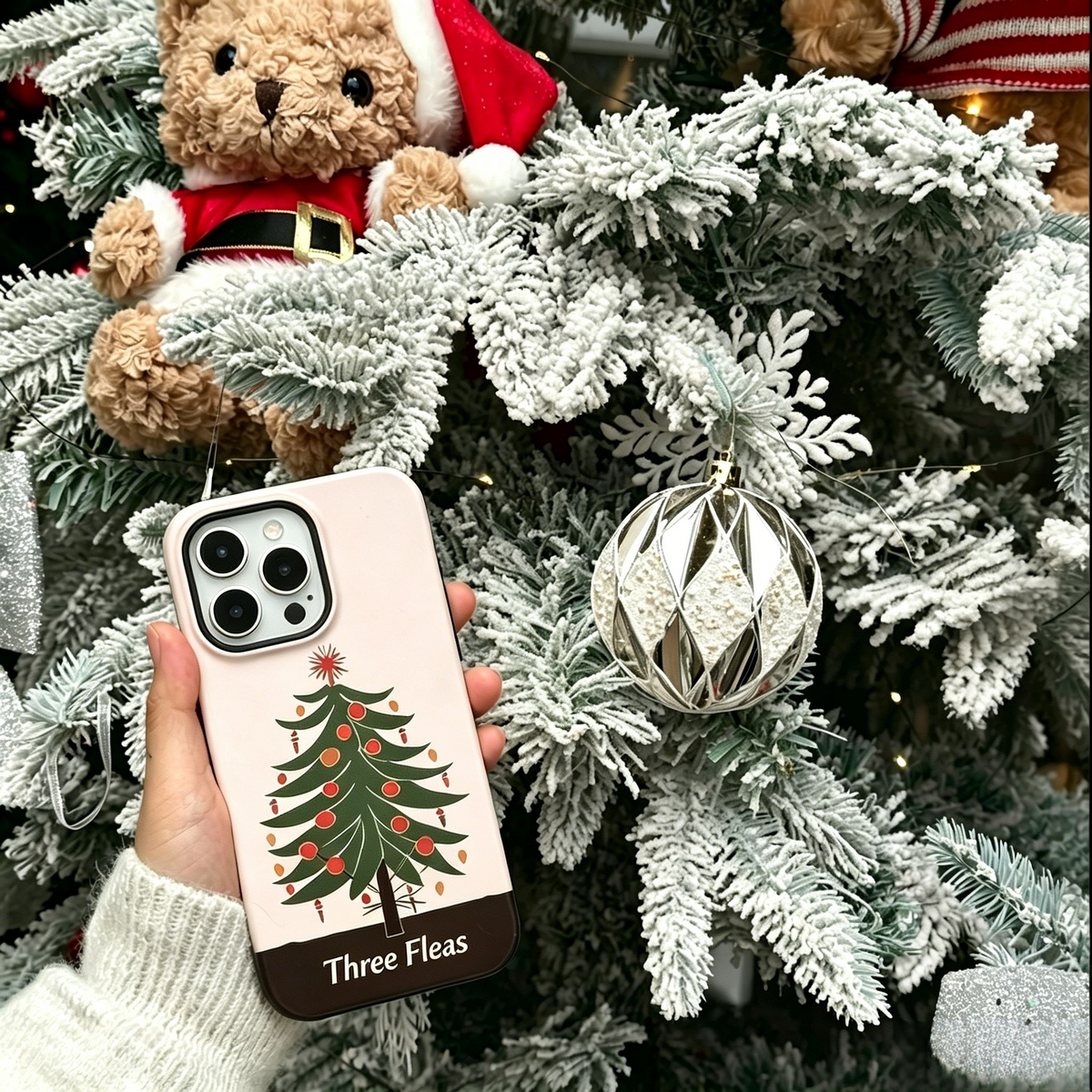 Artistic Christmas Tree Phone Case Double-layer Film Print