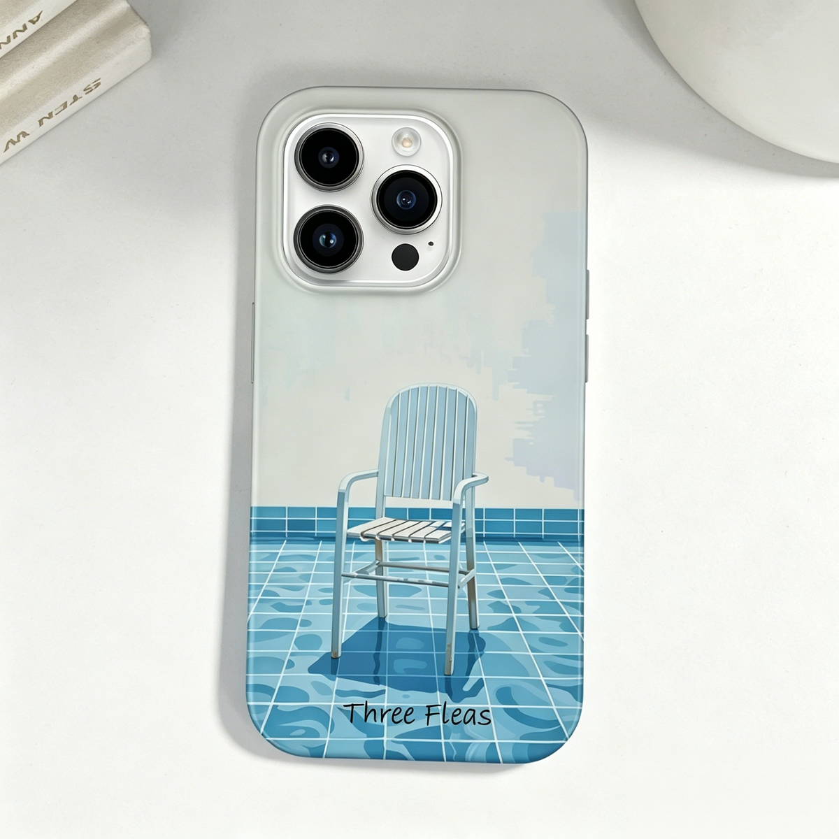 Artistic Poolside Chair Phone Case Double-layer Film Print