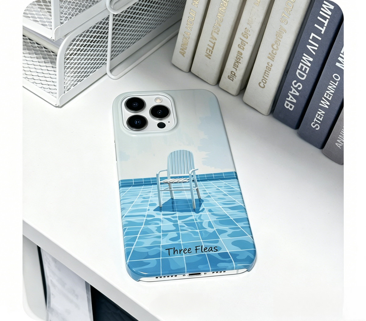Artistic Poolside Chair Phone Case Double-layer Film Print
