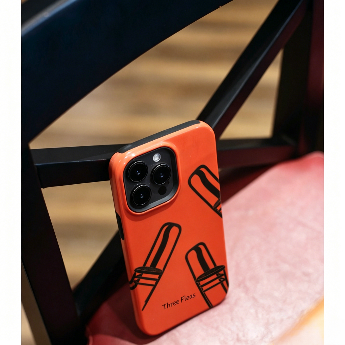 Artistic Three Chairs Abstract Phone Case Double-layer Film Print