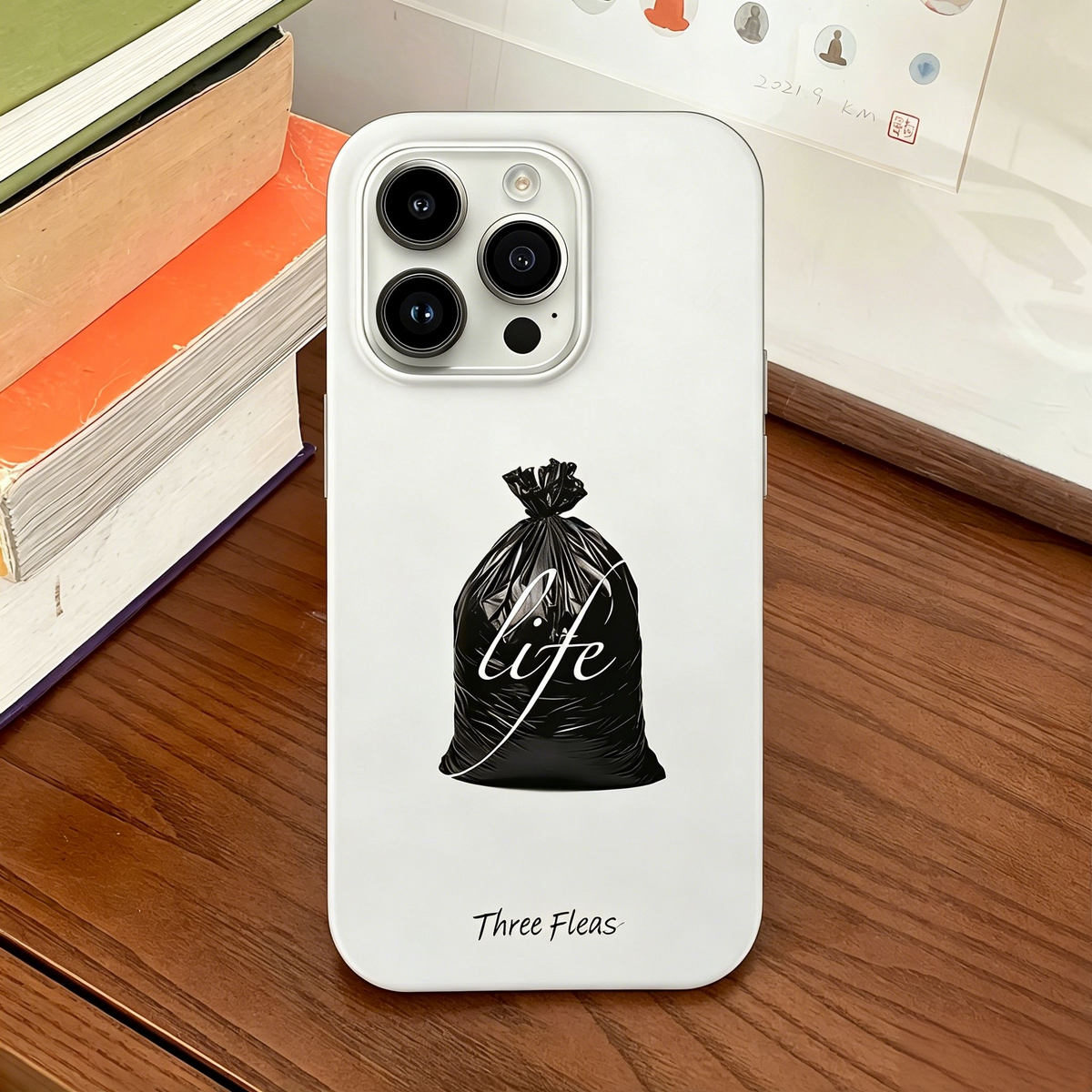 Abstract Modern Art "Life" Trash Bag Phone Case Double-layer Film Print