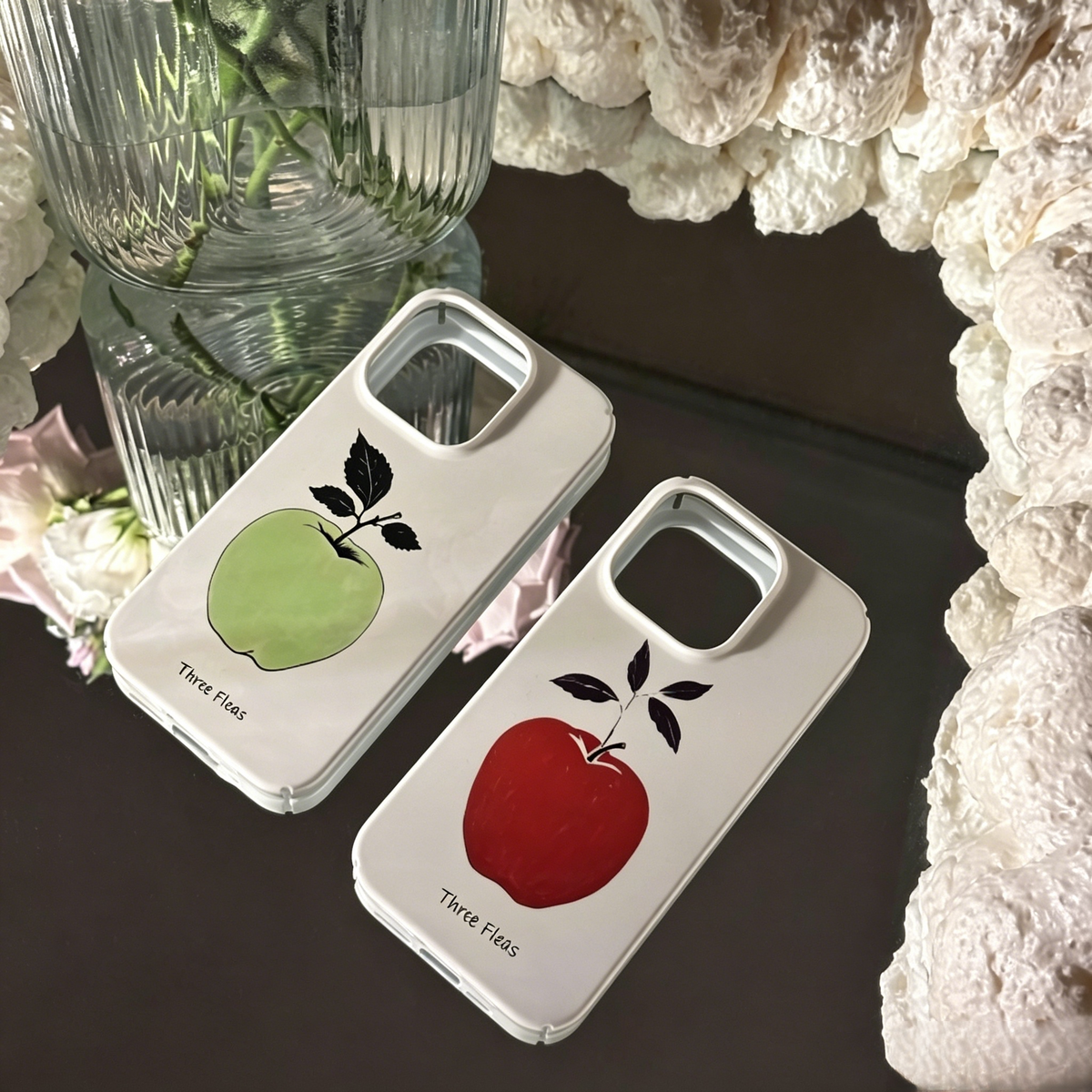 Artistic Red Apple Phone Case Double-layer Film Print
