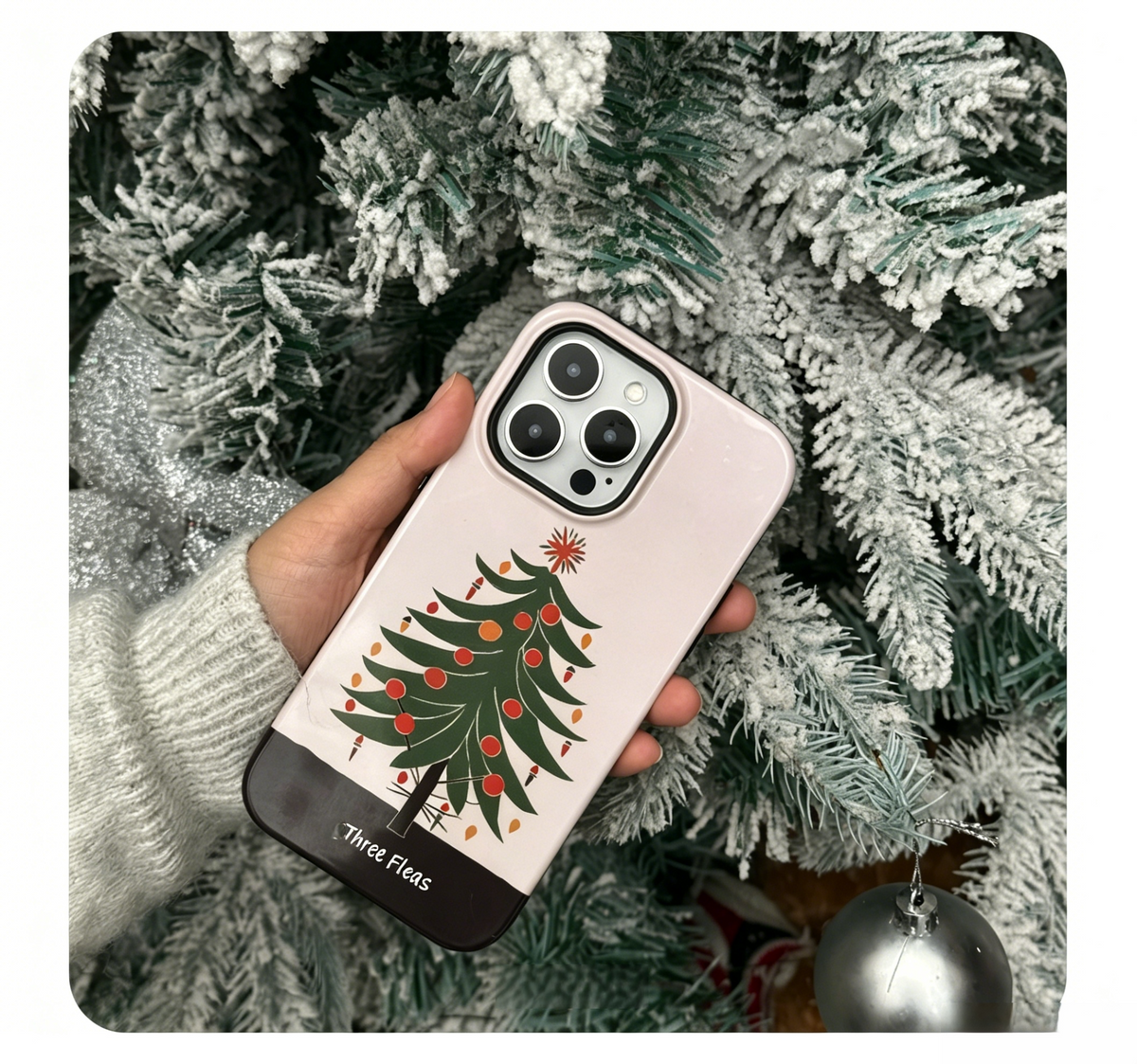 Artistic Christmas Tree Phone Case Double-layer Film Print
