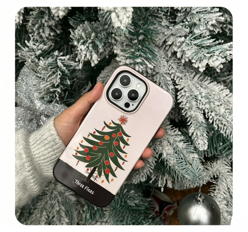 Artistic Christmas Tree Phone Case Double-layer Film Print