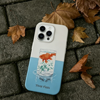 Artistic Goldfish in Glass Phone Case Double-layer Film Print