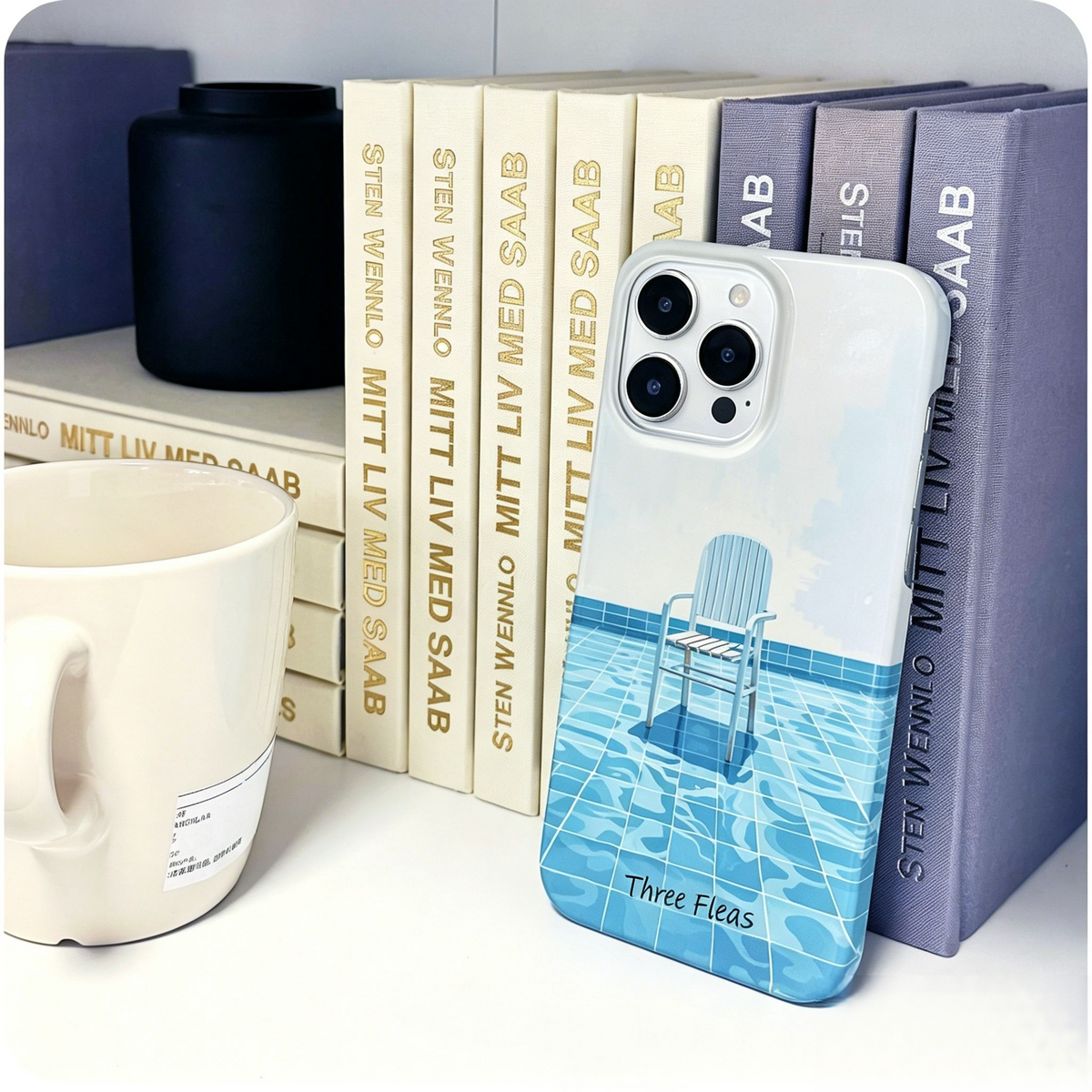 Artistic Poolside Chair Phone Case Double-layer Film Print