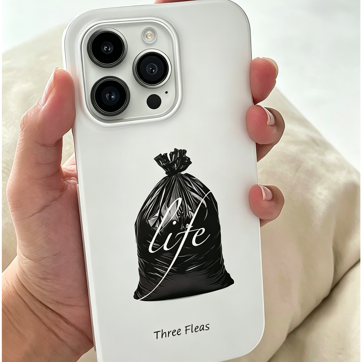 Abstract Modern Art "Life" Trash Bag Phone Case Double-layer Film Print