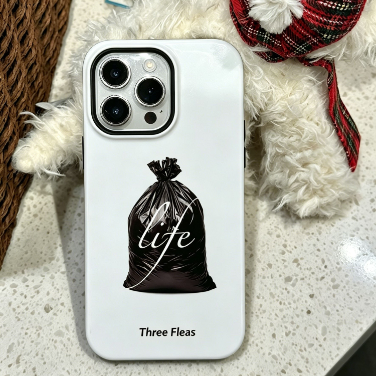 Abstract Modern Art "Life" Trash Bag Phone Case Double-layer Film Print