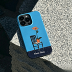 Artistic Chair with A Potted Flower Phone Case Double-layer Film Print
