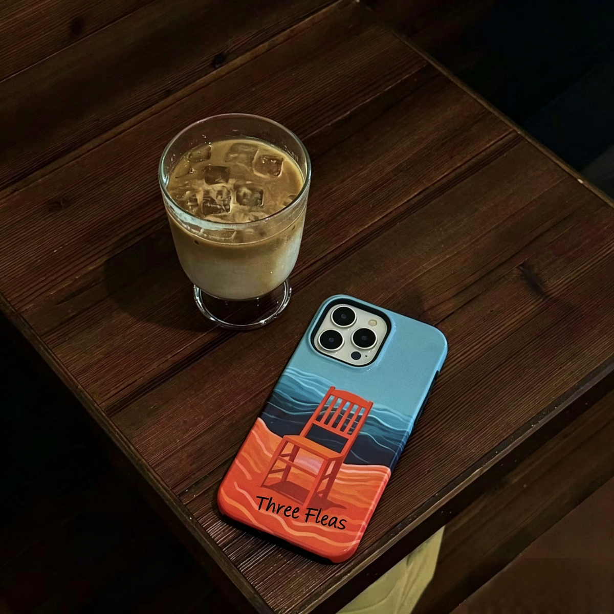 Artistic Surrealist "Fire & Water" Chair Phone Case Double-layer Film Print