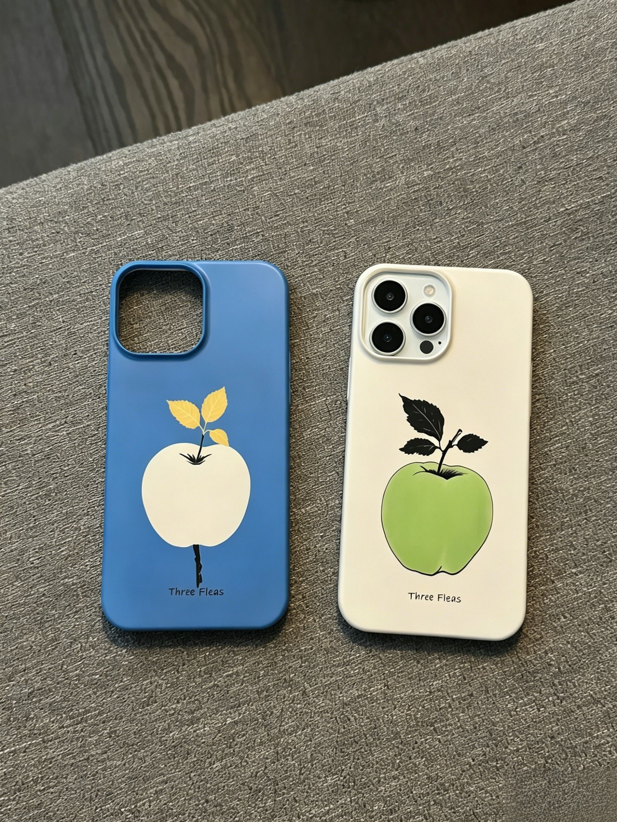 Minimalist Green Apple Phone Case Double-layer Film Print