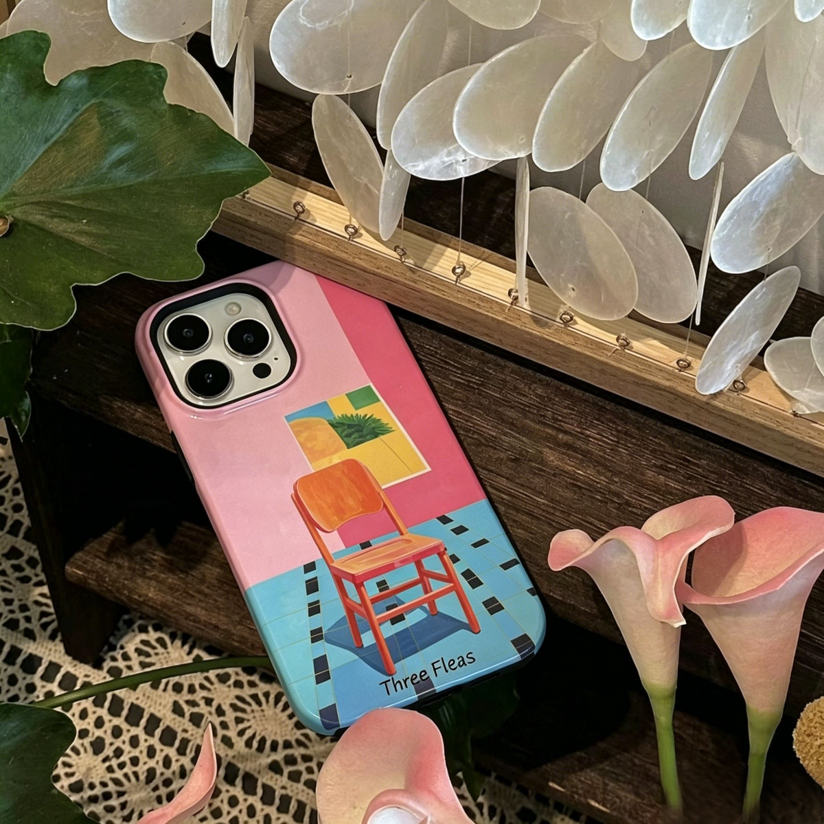 Artistic Gallery Chair Phone Case Double-layer Film Print