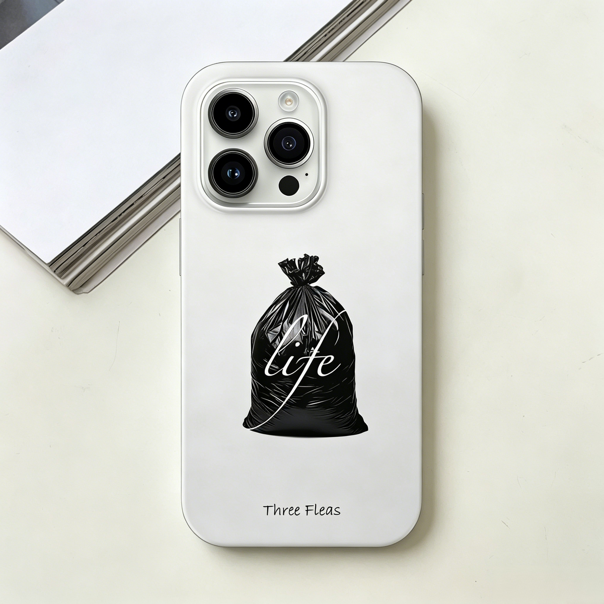 Abstract Modern Art "Life" Trash Bag Phone Case Double-layer Film Print