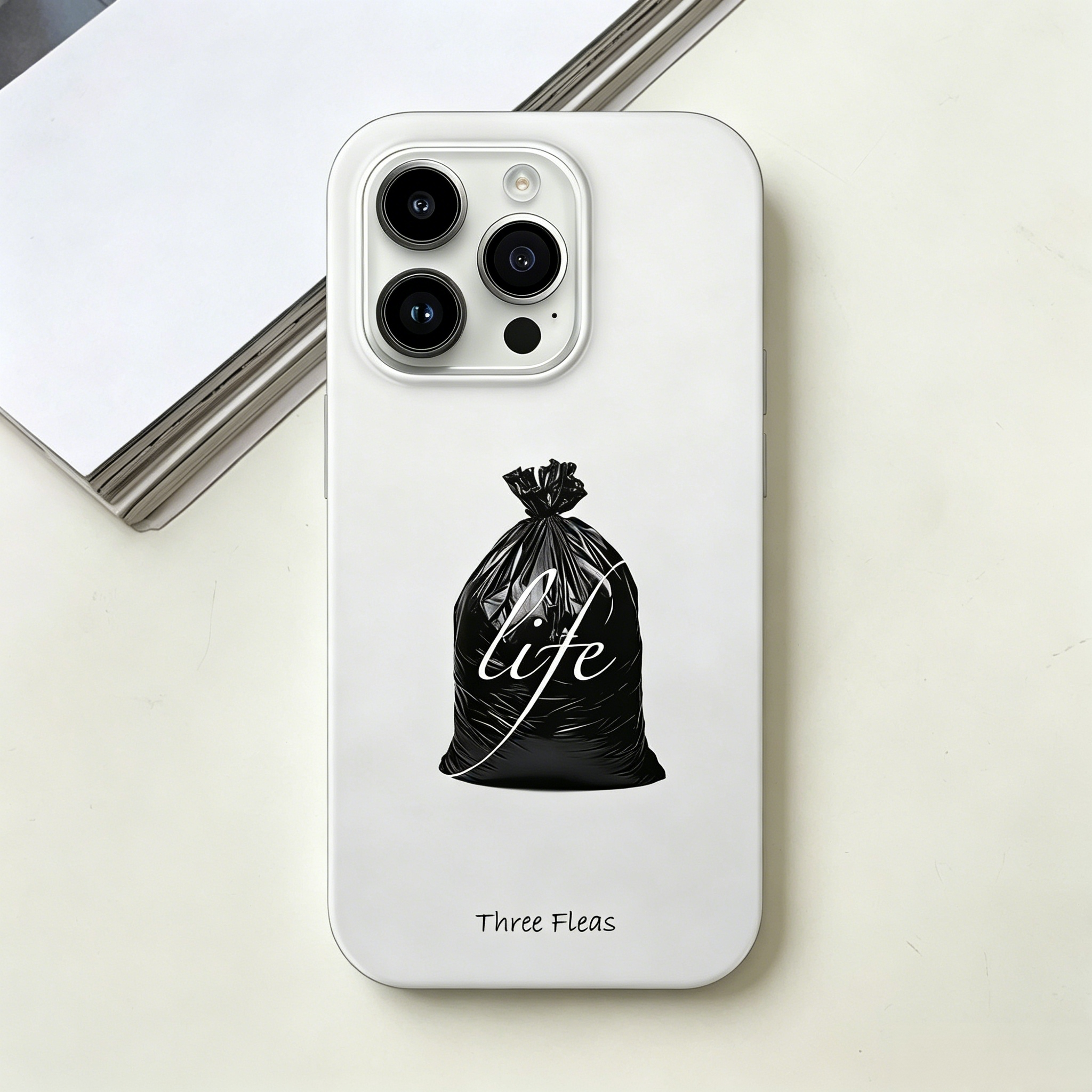 Abstract Modern Art "Life" Trash Bag Phone Case Double-layer Film Print