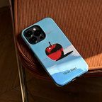 Surrealist Red Apple with Sky Art Phone Case Double-layer Film Print
