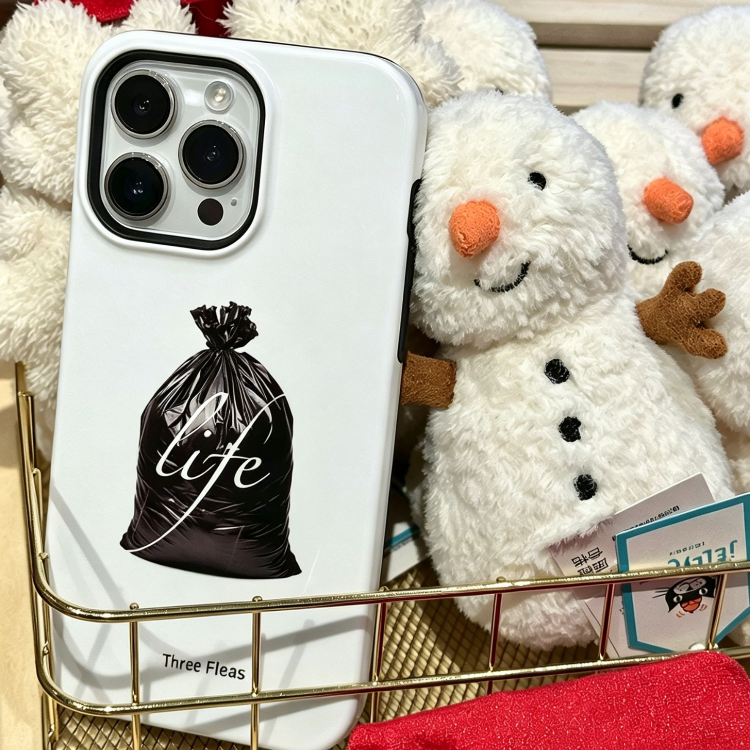 Abstract Modern Art "Life" Trash Bag Phone Case Double-layer Film Print
