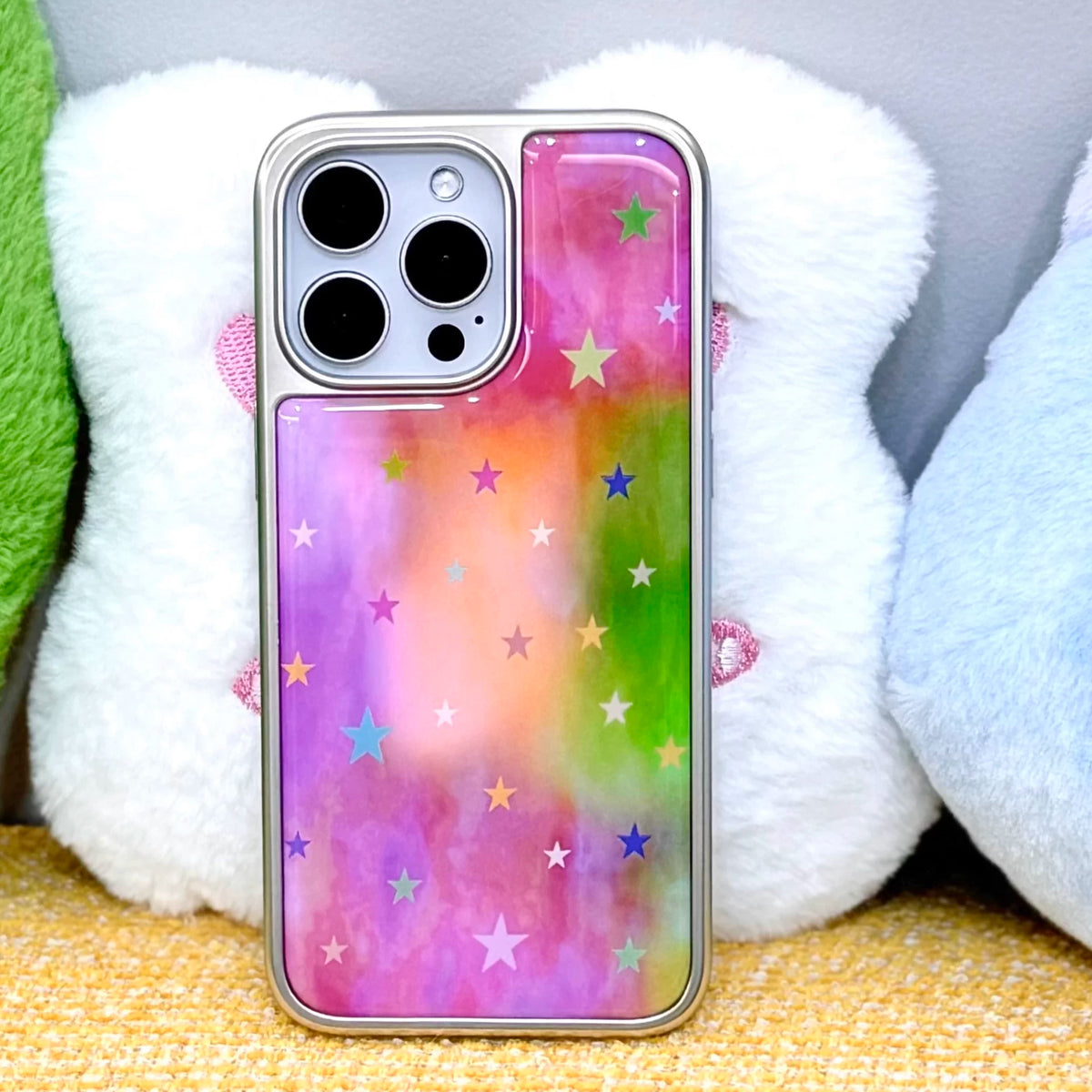 Fairytale Starry Galaxy Silver-Plated Epoxy Resin Phone Case-SATP