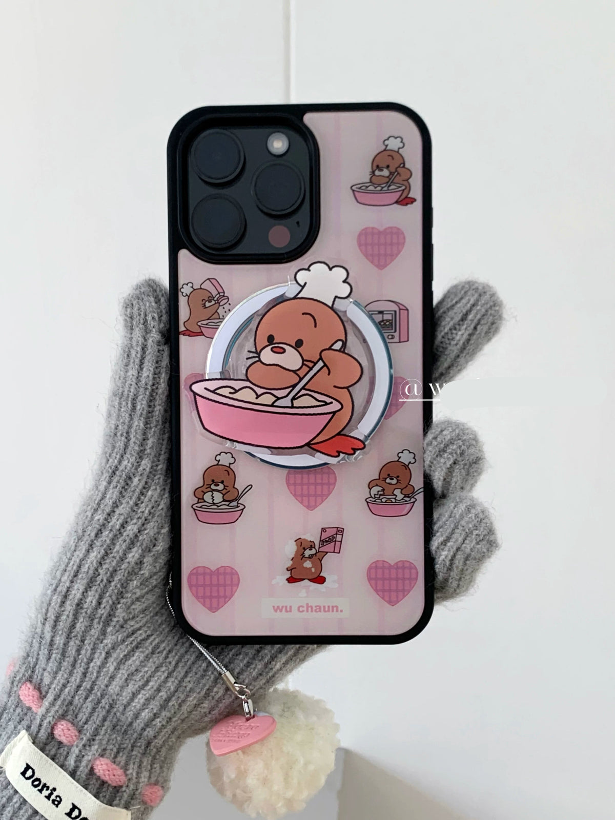 Kawaii Little Mole Chef Magnetic Acrylic Phone Case