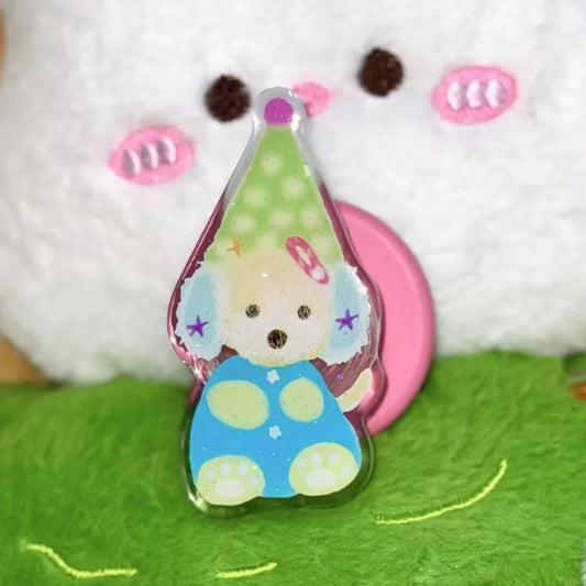 Christmas Puppy Glitter Magnetic Phone Stand-SATP