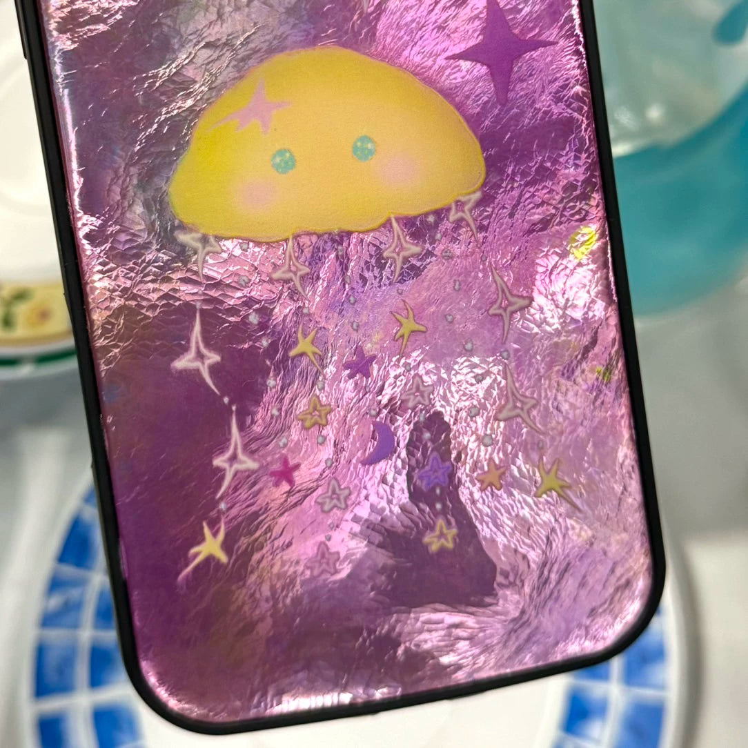 Fairytale Shimmer Jellyfish Epoxy Resin Phone Case-SATP