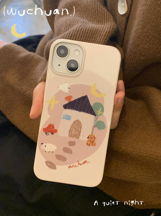 Childish Sketch Country House Phone Case | iPhone Case | Three Fleas