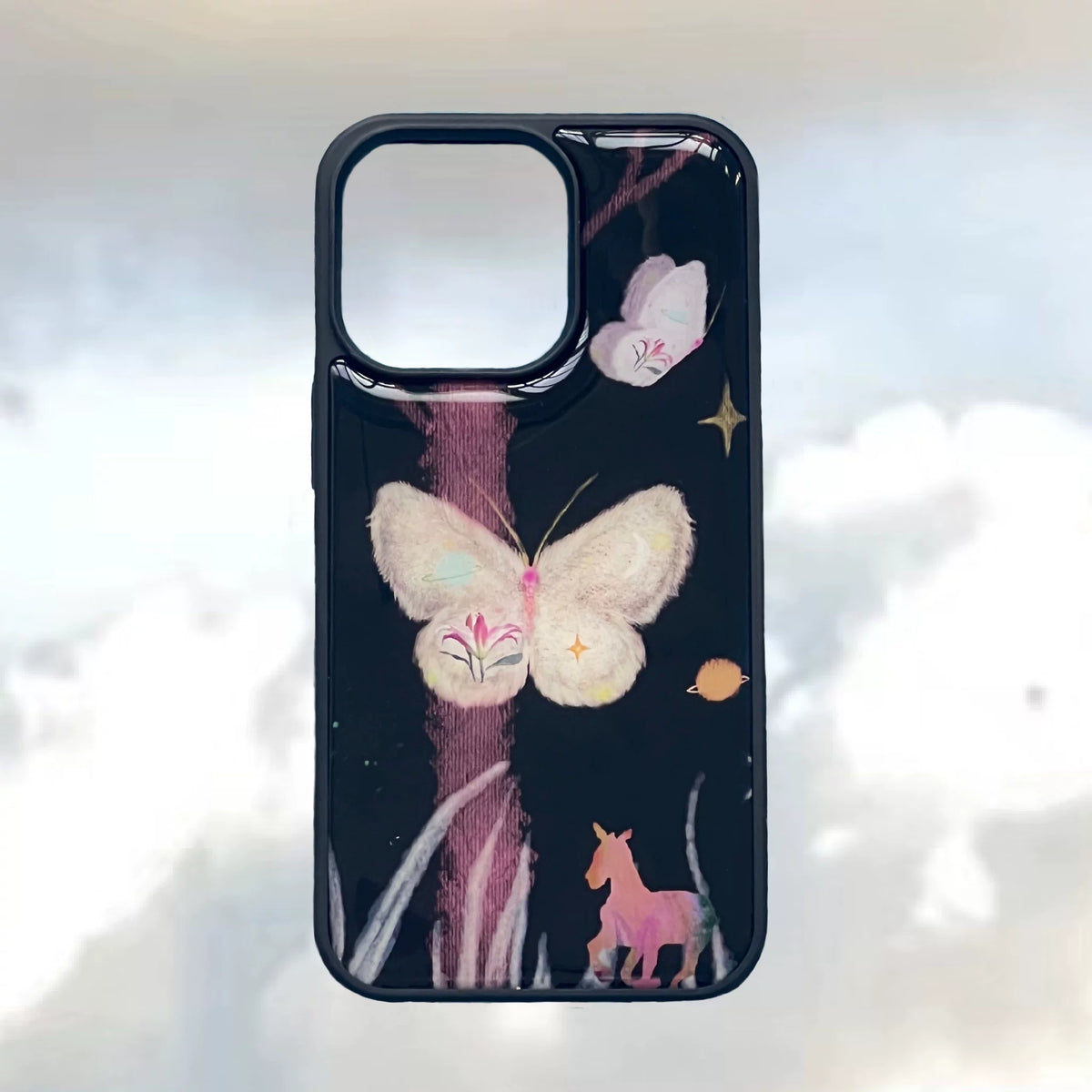 Fairytale Ethereal Night Butterfly Epoxy Resin Phone Case-SATP