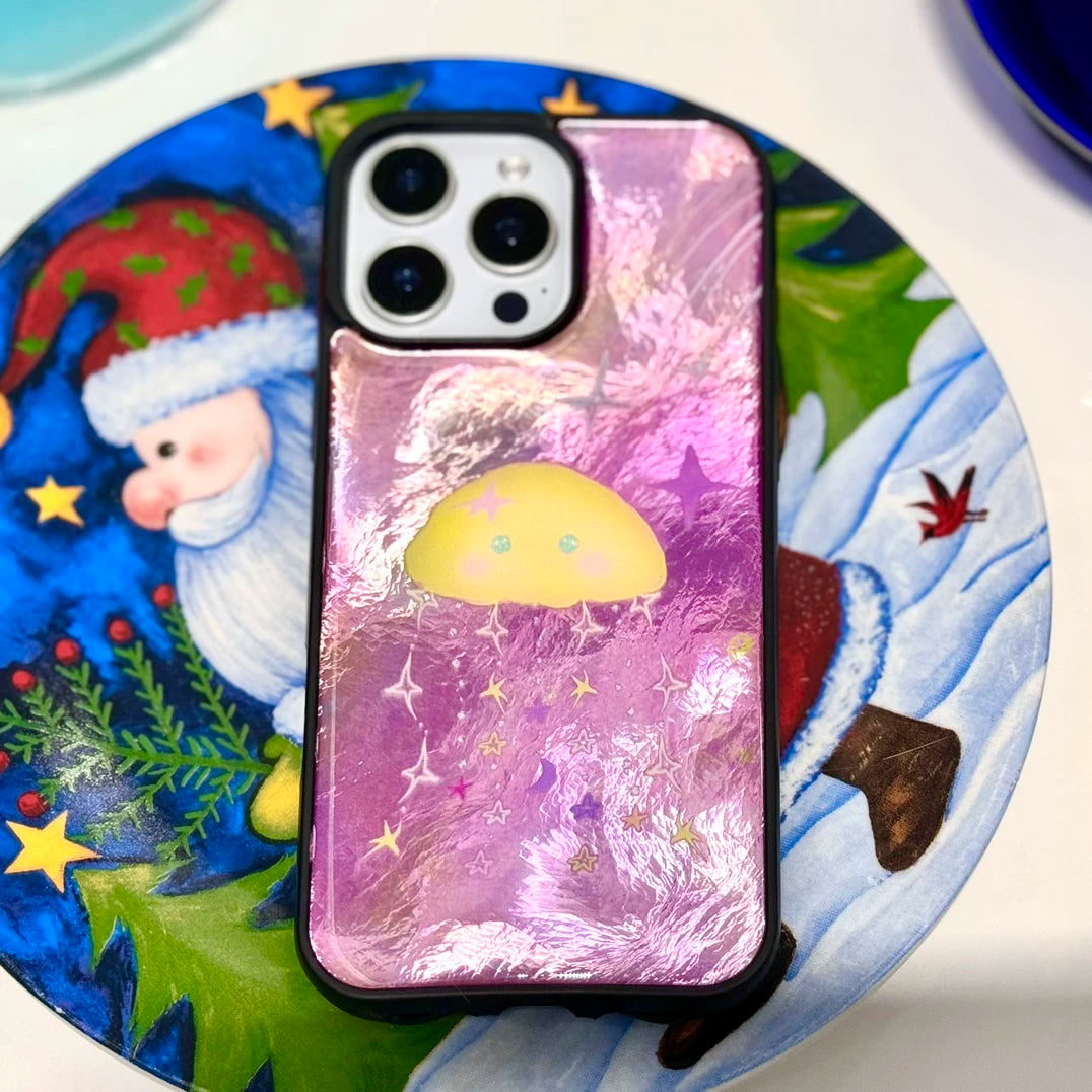 Fairytale Shimmer Jellyfish Epoxy Resin Phone Case-SATP