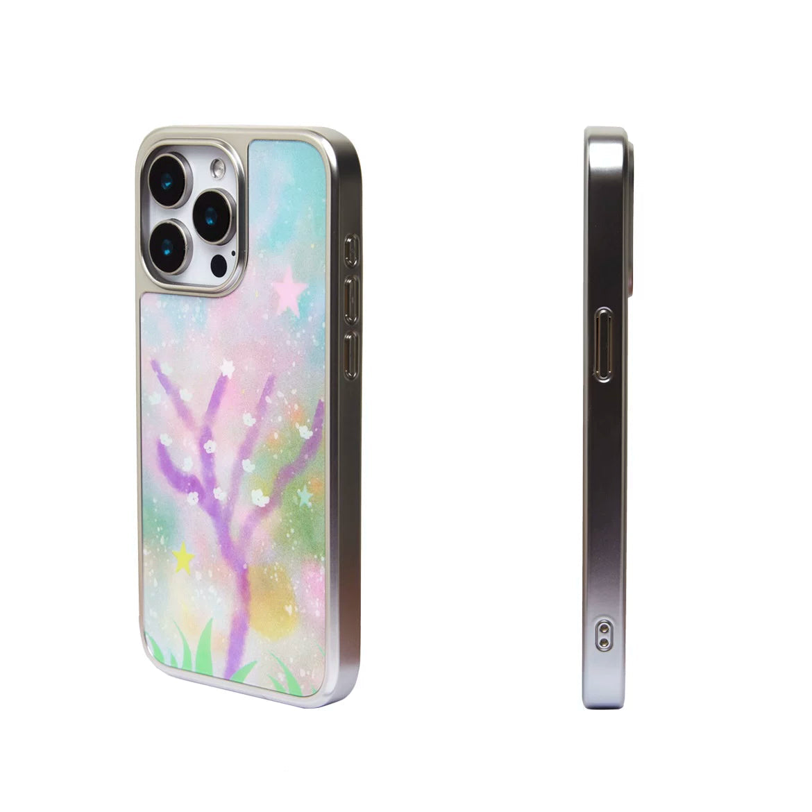 Fairytale Cherry Blossom Tree Silver-Plated Matte Phone Case-SATP