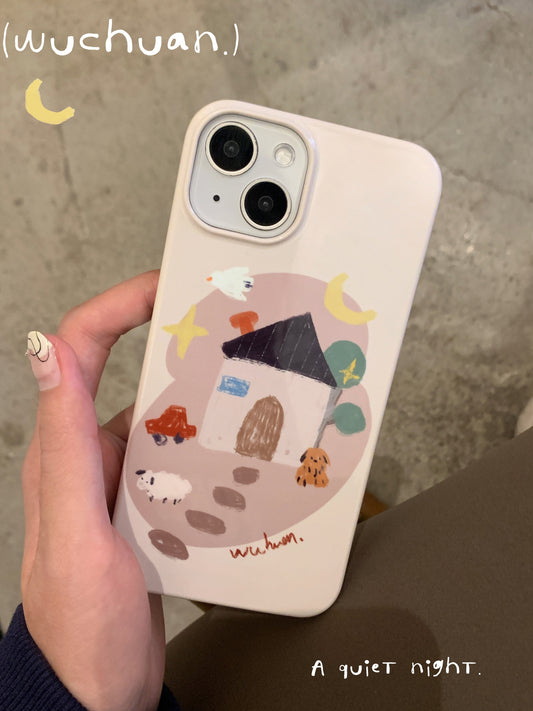 Childish Sketch Country House Phone Case | iPhone Case | Three Fleas