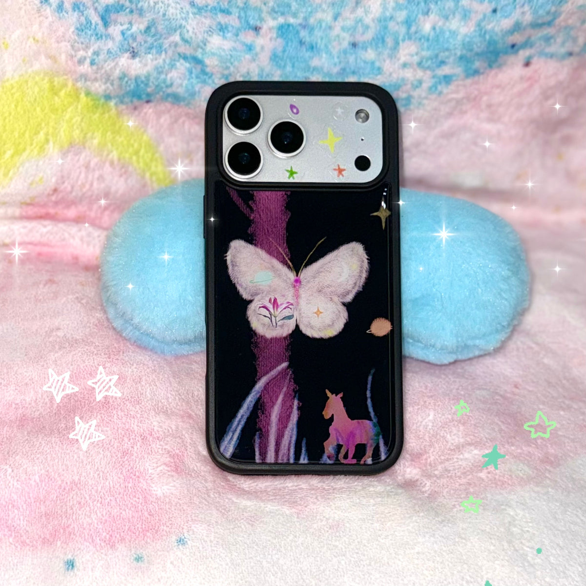 Fairytale Ethereal Night Butterfly Epoxy Resin Phone Case-SATP