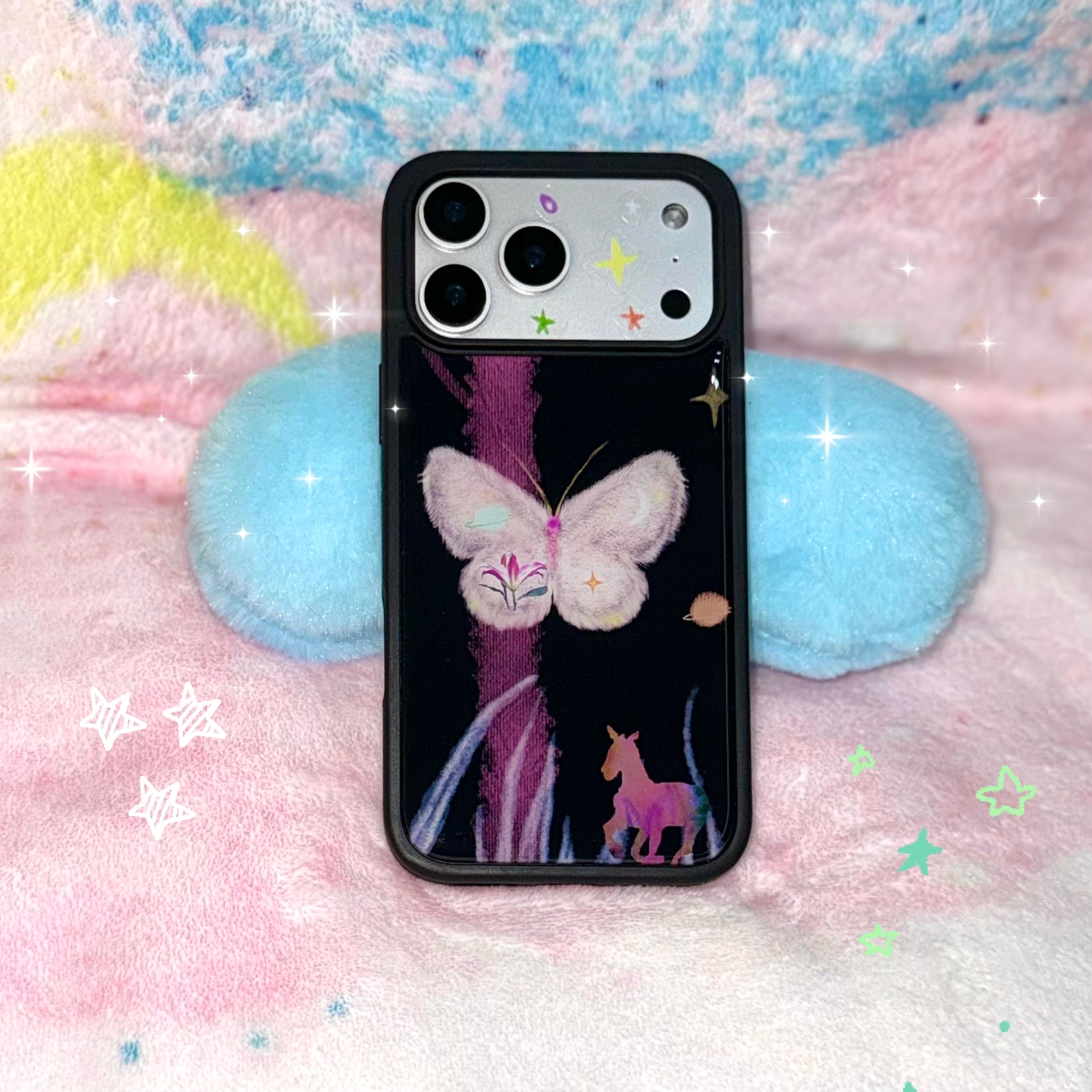 Fairytale Ethereal Night Butterfly Epoxy Resin Phone Case-SATP