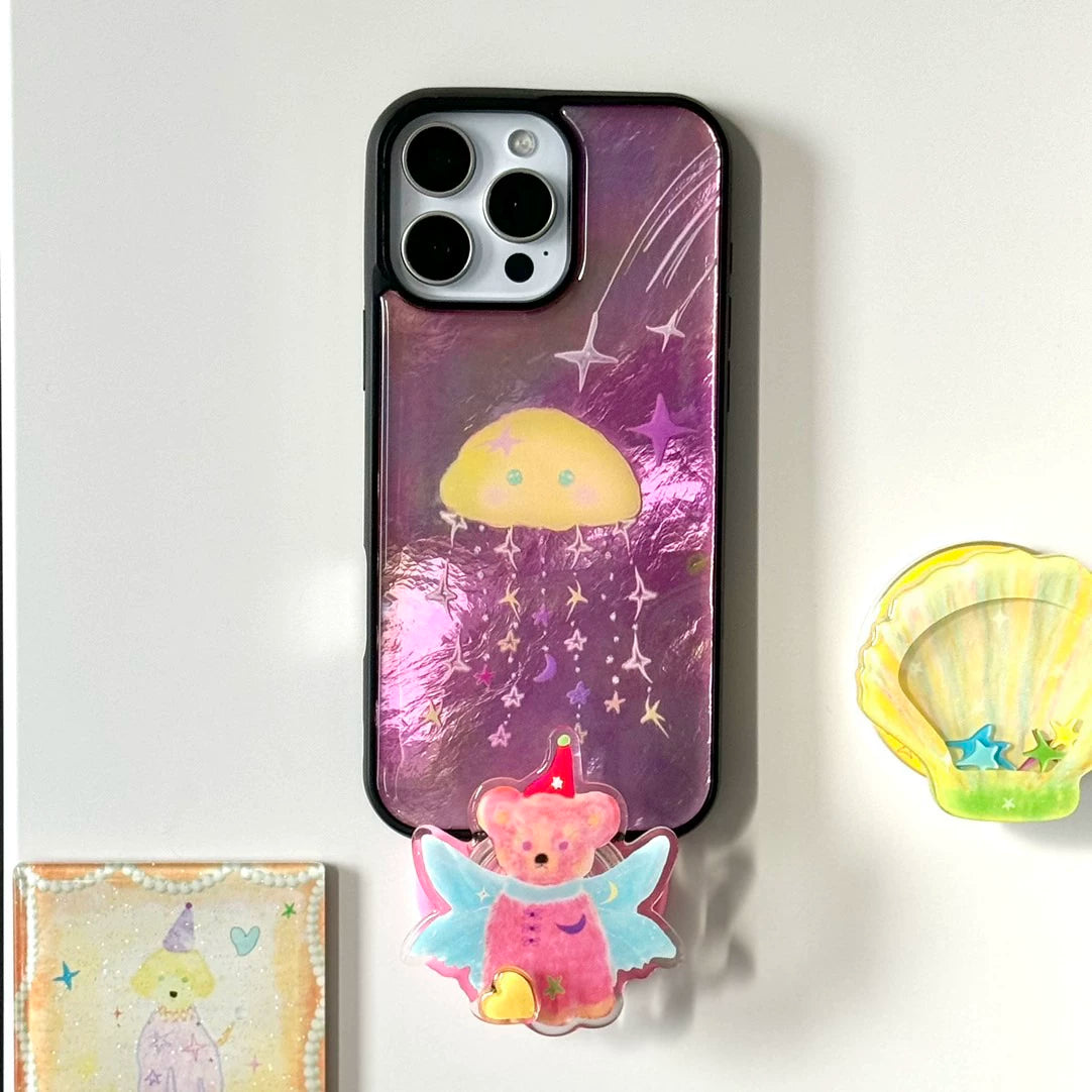Fairytale Shimmer Jellyfish Epoxy Resin Phone Case-SATP