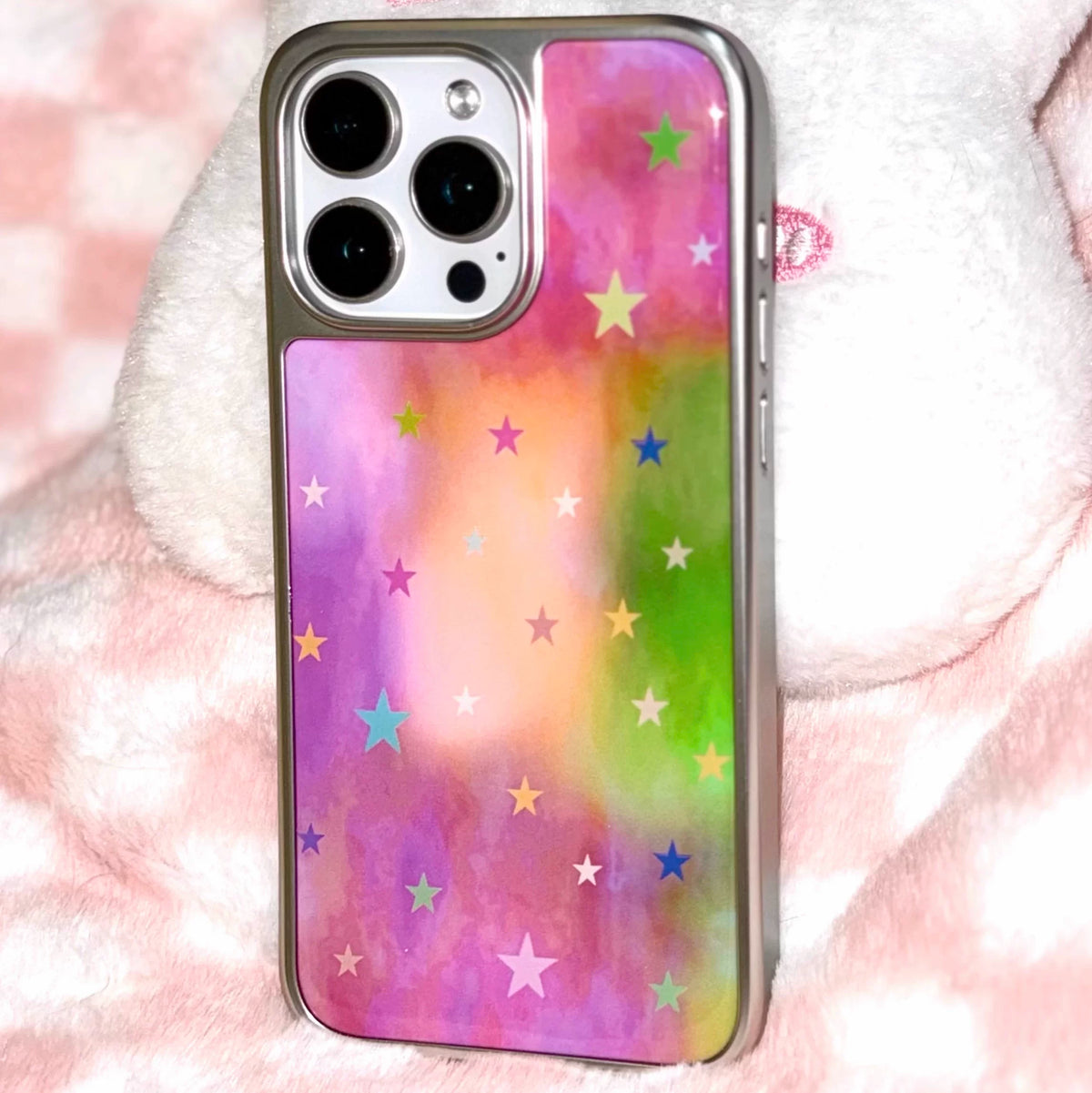 Fairytale Starry Galaxy Silver-Plated Epoxy Resin Phone Case-SATP