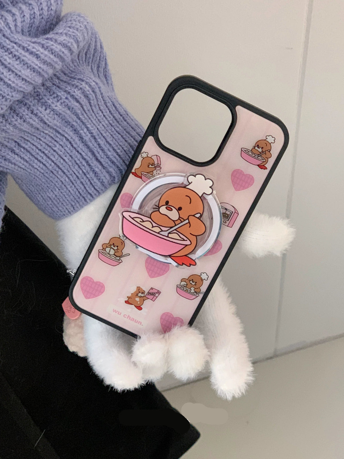 Kawaii Little Mole Chef Magnetic Acrylic Phone Case