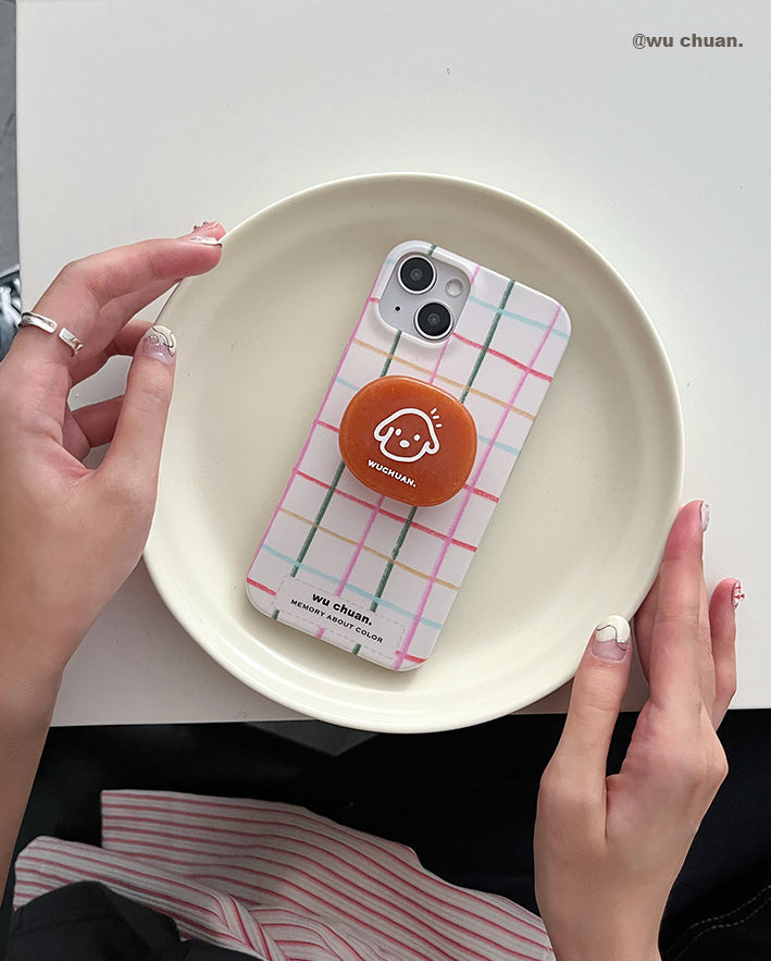 Crayon Drawing Plaid Phone Case | iPhone Case | Three Fleas
