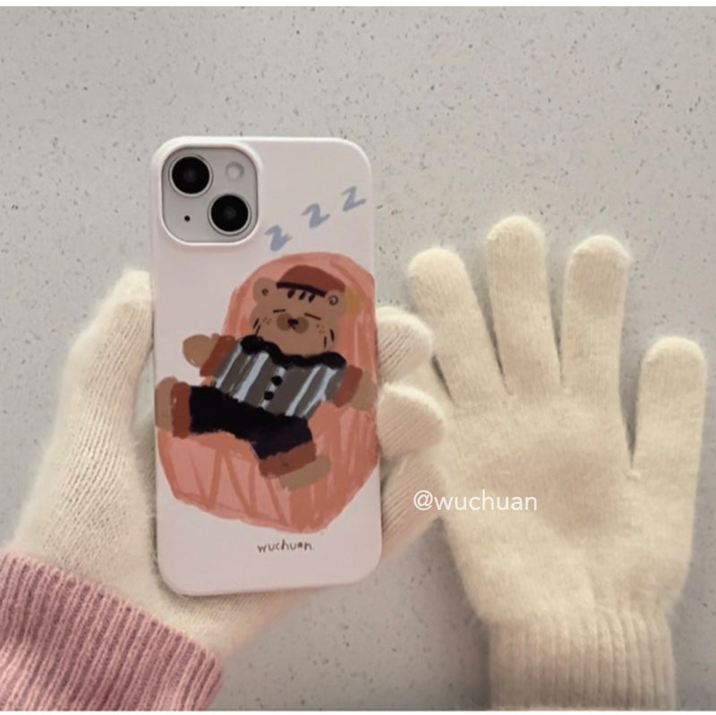 Sketch Sleeping Bear Phone Case