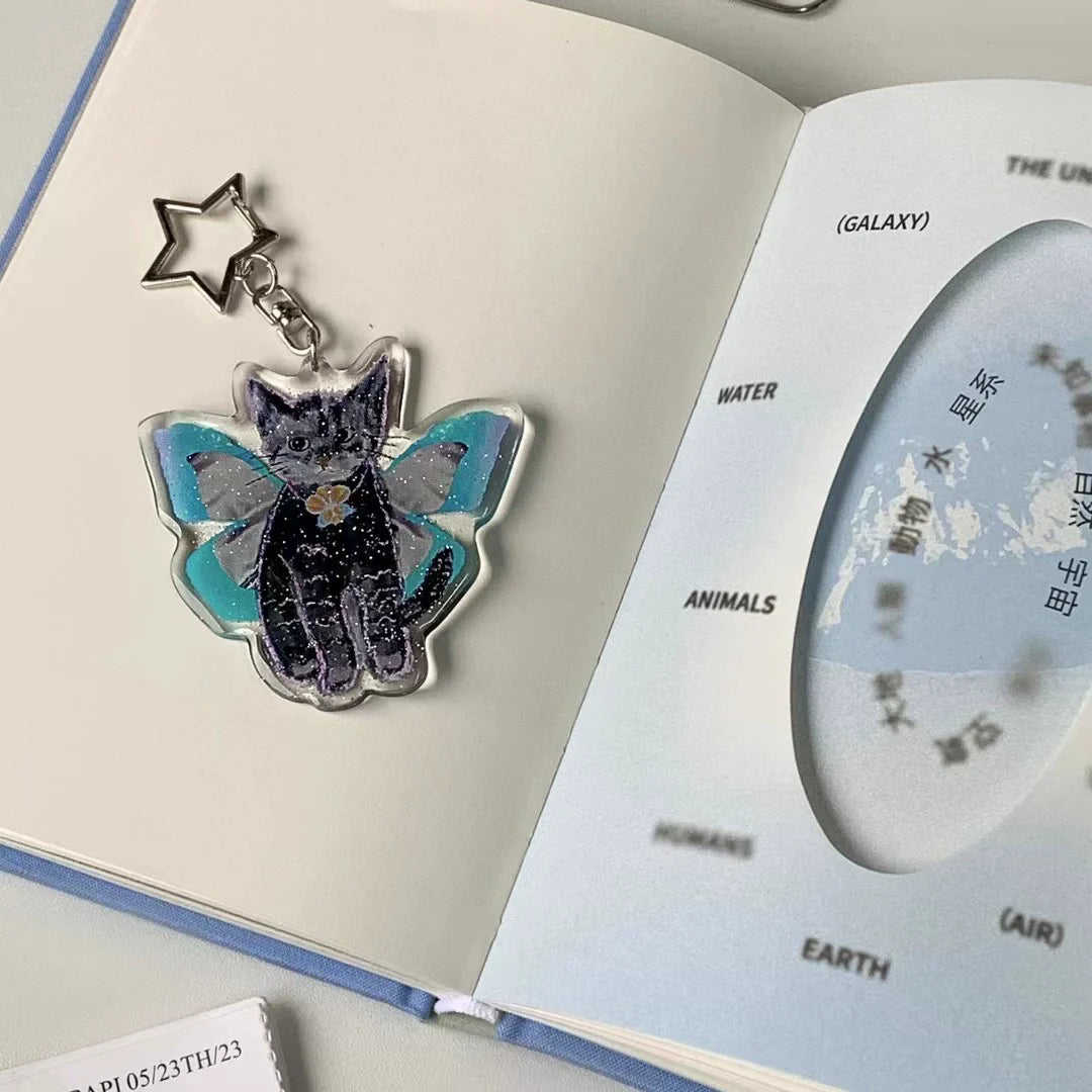 Glitter Butterfly Cat Charm | Phone Holders/Stands/Charm | Three Fleas