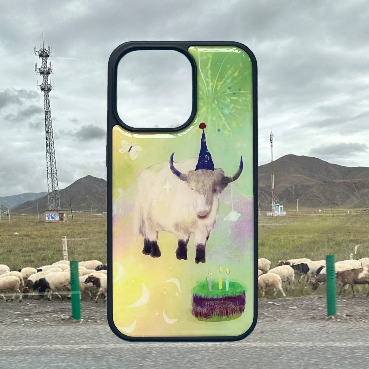 Fairytale Birthday Yak Epoxy Resin Phone Case-SATP