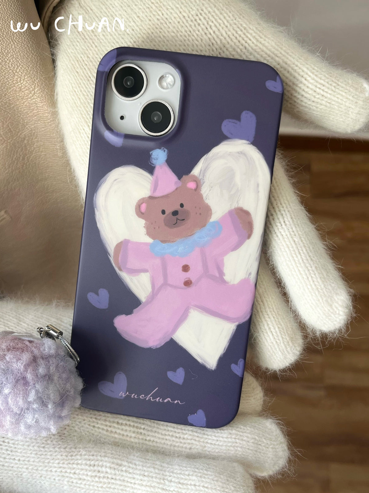 Good Night Baby Bear Painted Phone Case | iPhone Case | Three Fleas