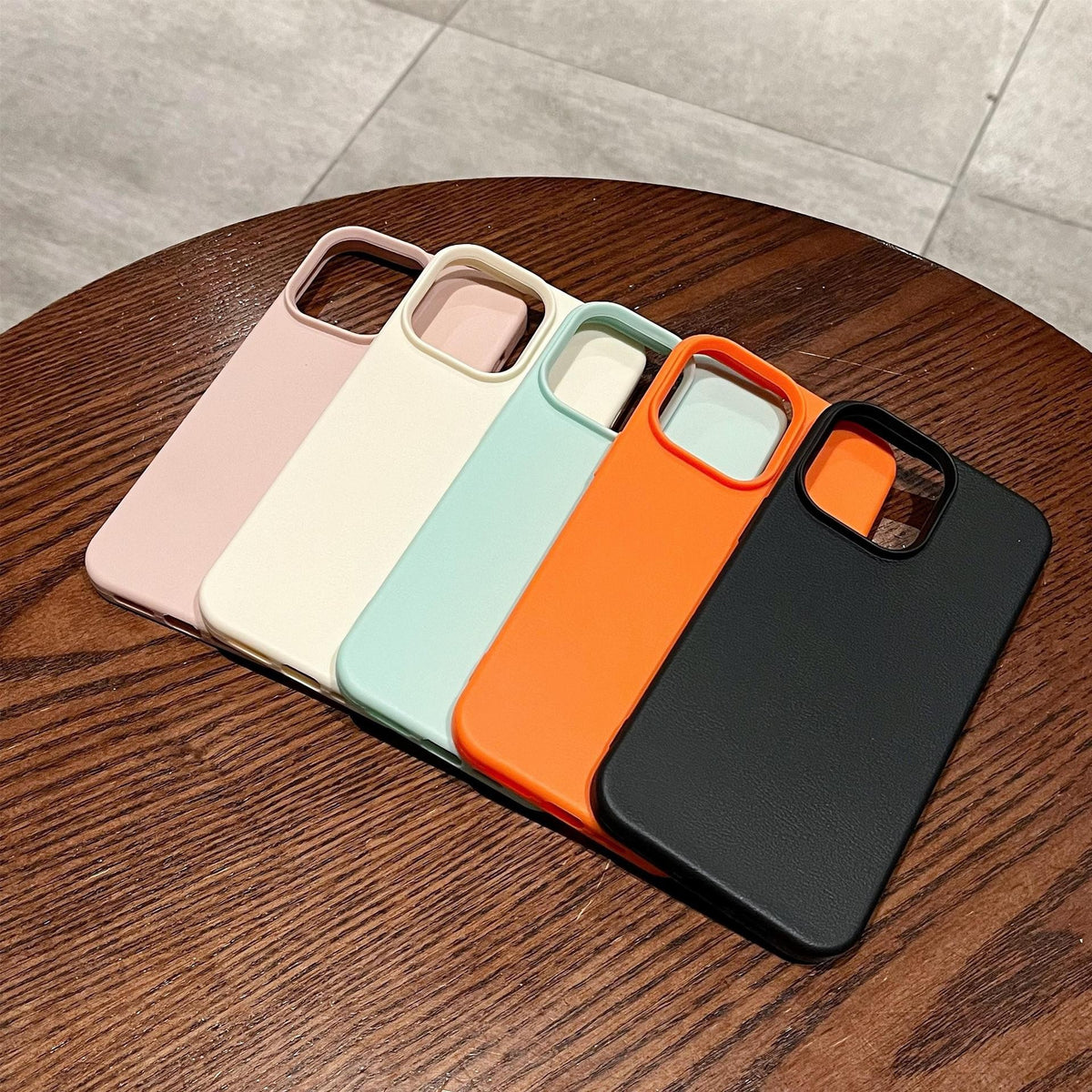 Silicone Phone Case with Leather Texture