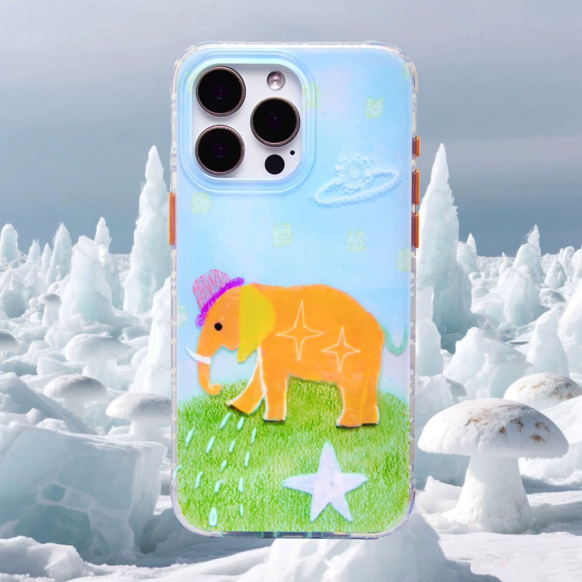 Fairytale Hand-Drawn Elephant Graffiti Phone Case-SATP