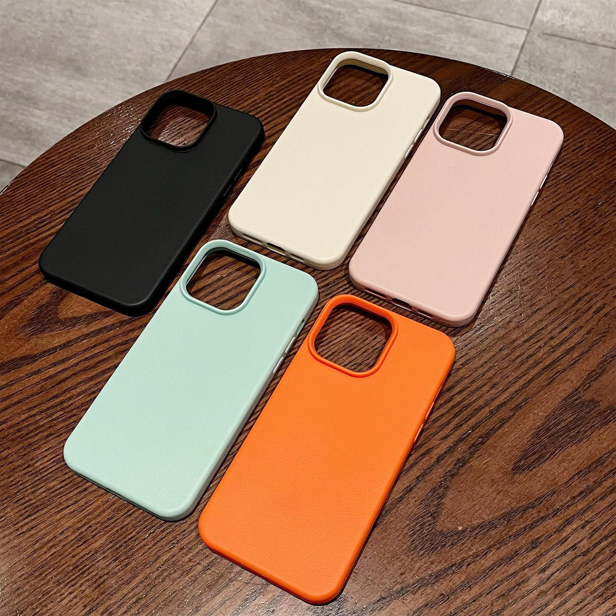 Silicone Phone Case with Leather Texture