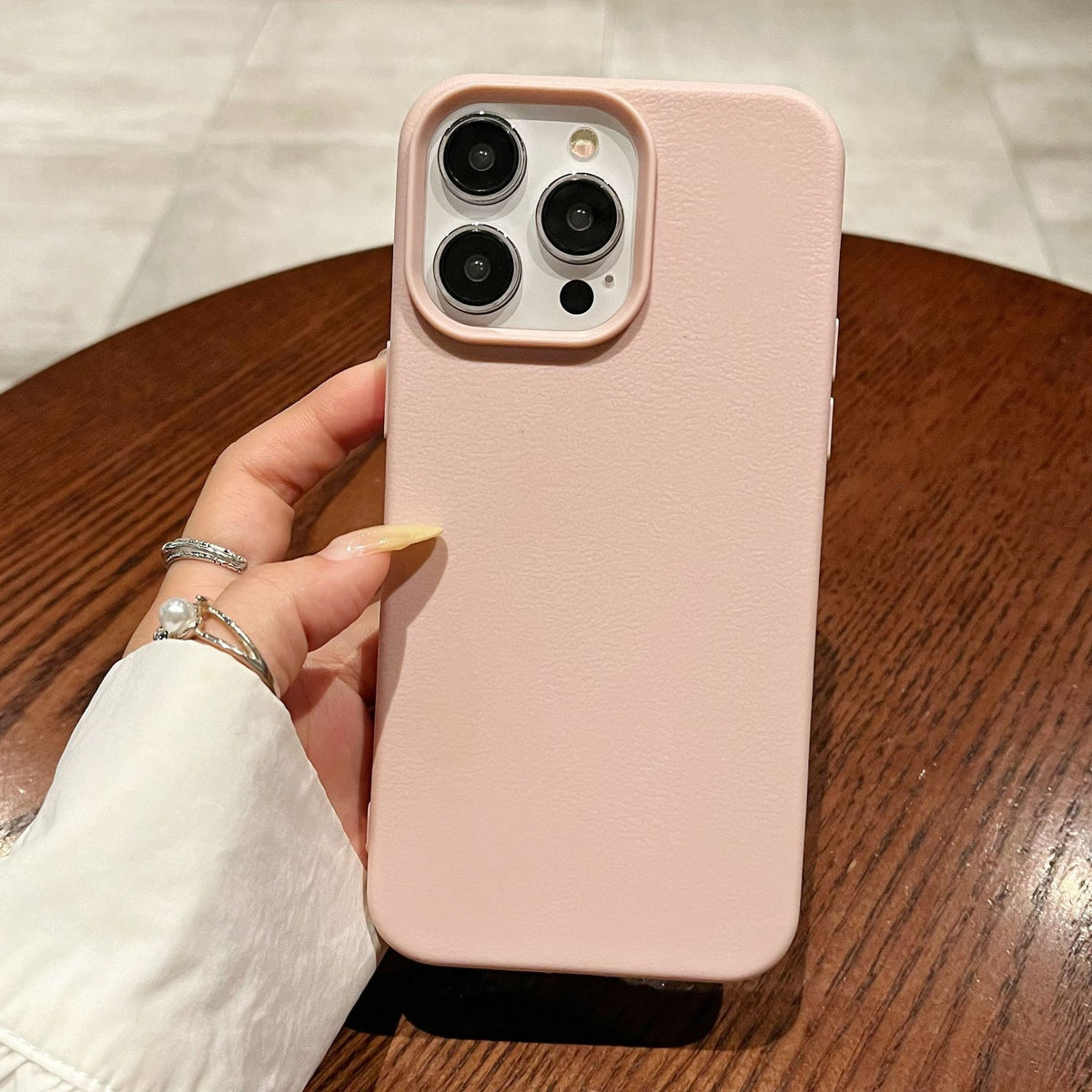 Silicone Phone Case with Leather Texture
