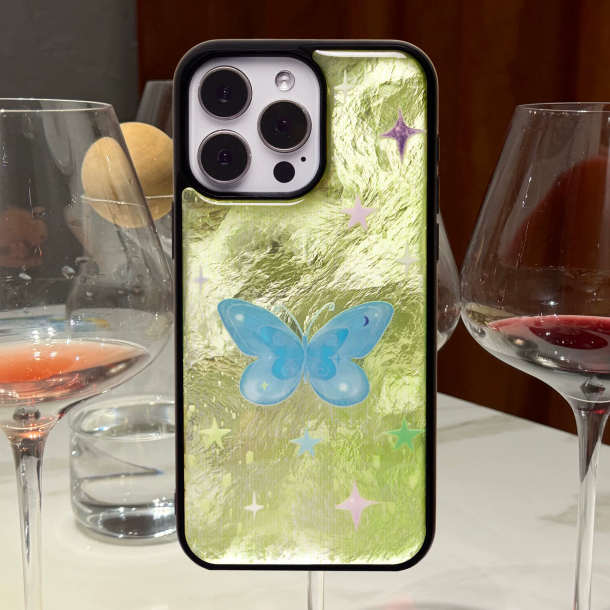 Fairytale Golden Butterfly Epoxy Resin Phone Case-SATP