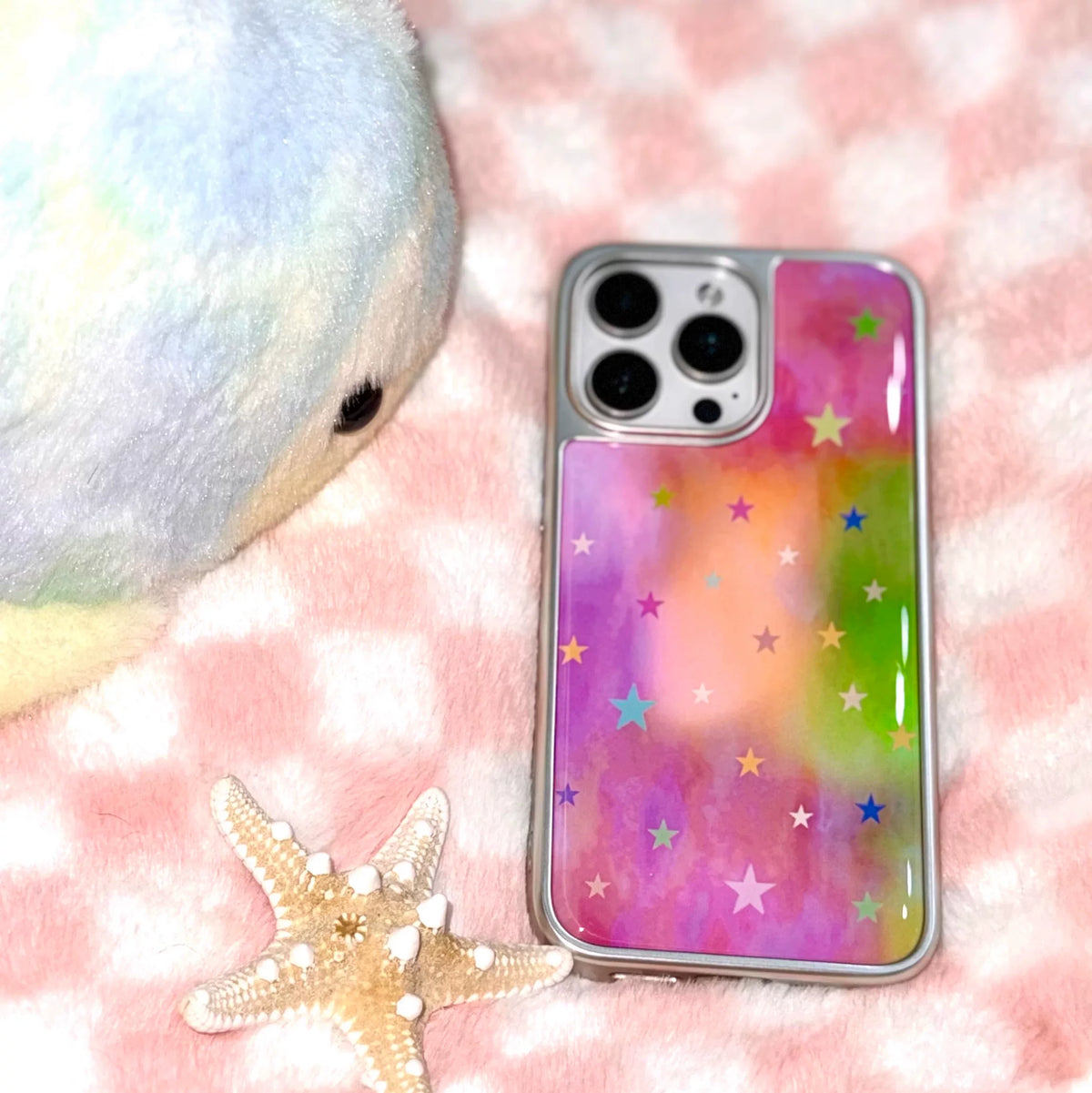 Fairytale Starry Galaxy Silver-Plated Epoxy Resin Phone Case-SATP